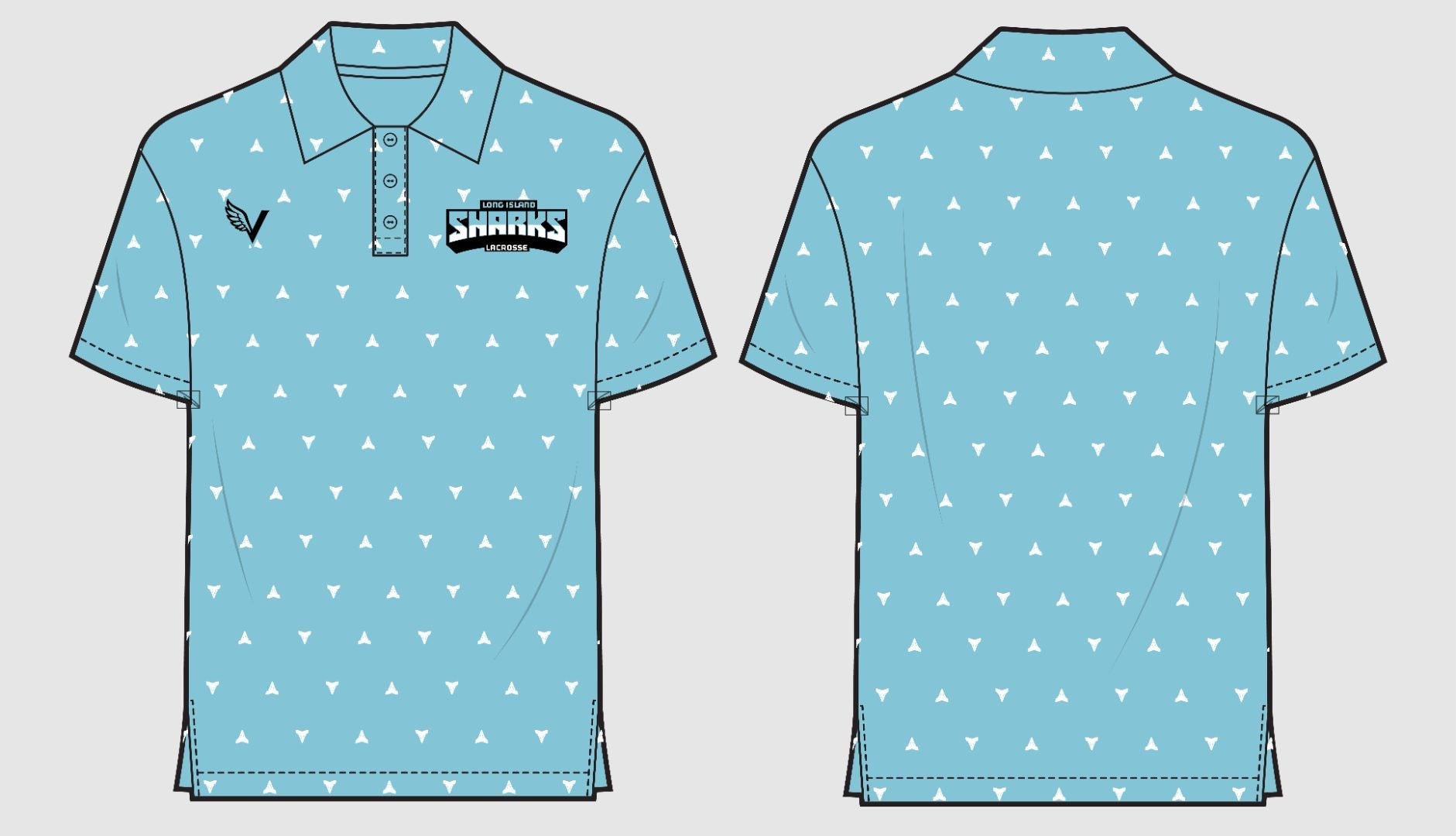 LI Sharks Polo Shirt - Vanguard Athletix LLC